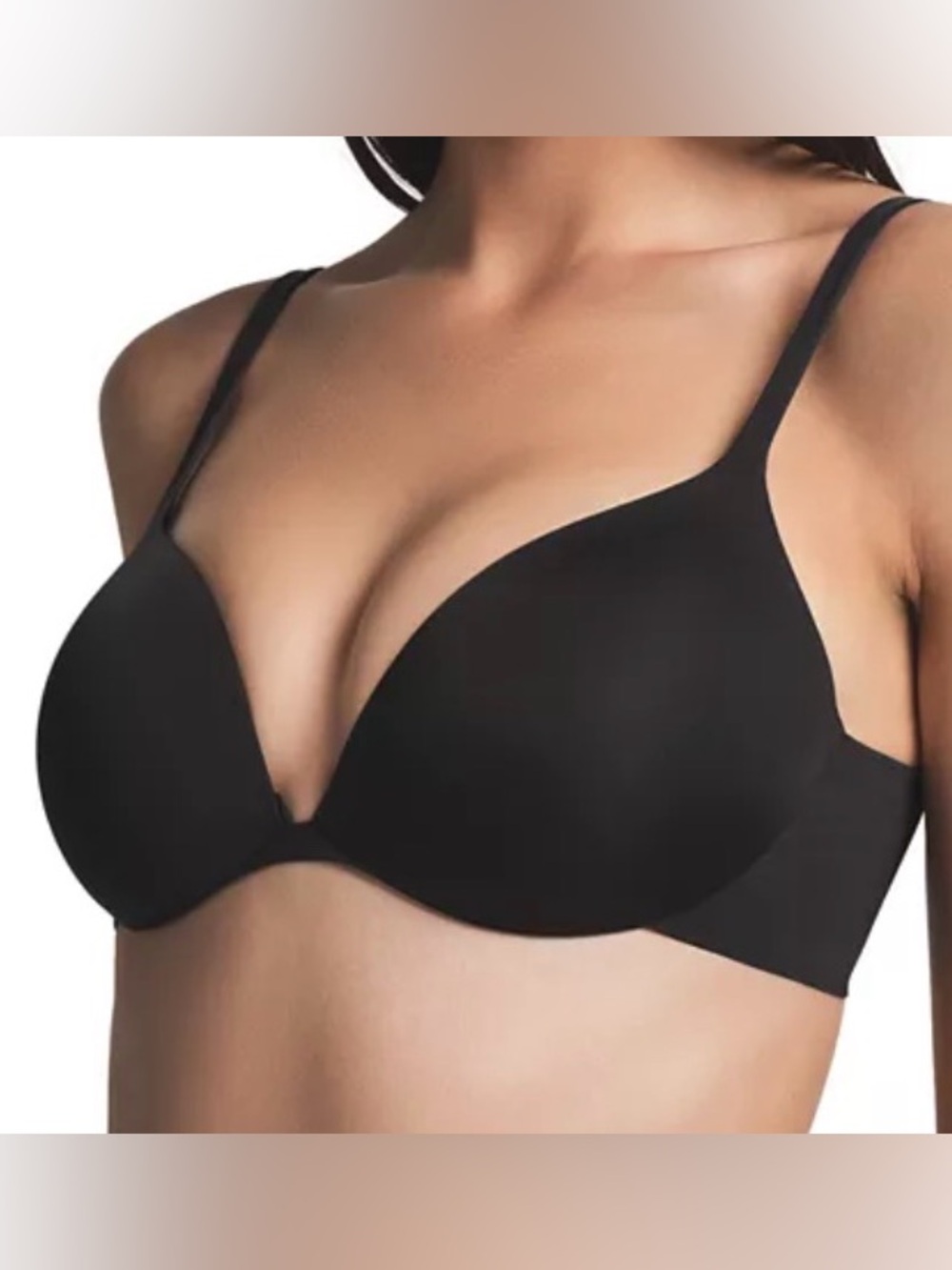 NWT Skims Ultimate Push Up Plunge Bra Onyx Black Sz 38 D